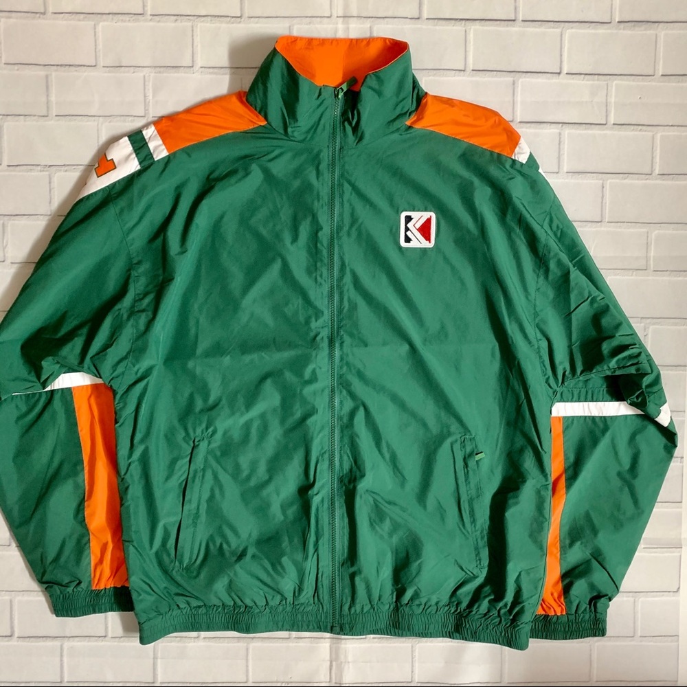 New Men’s Karl Kani Track Jacket XL Green Orange